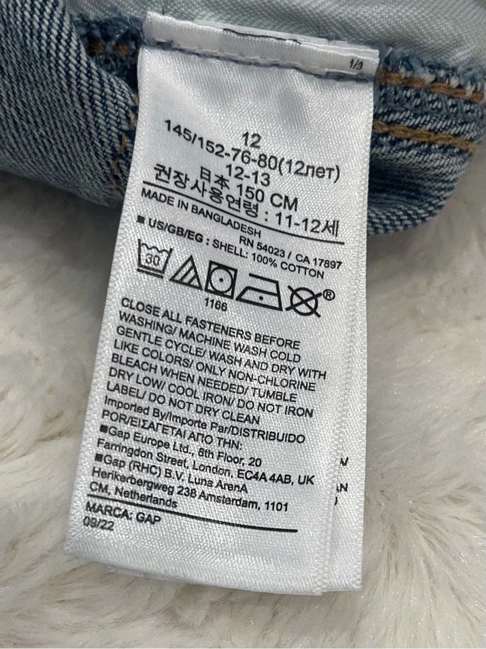 GAP Blue Distressed Denim Girls Mini Skirt